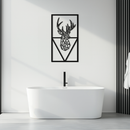 Geometric Deer Metal Wall Art - Modern Steel Wall Decor - KAF040
