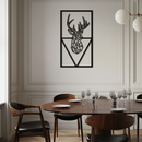 Geometric Deer Metal Wall Art - Modern Steel Wall Decor - KAF040