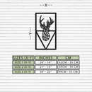 Geometric Deer Metal Wall Art - Modern Steel Wall Decor - KAF040