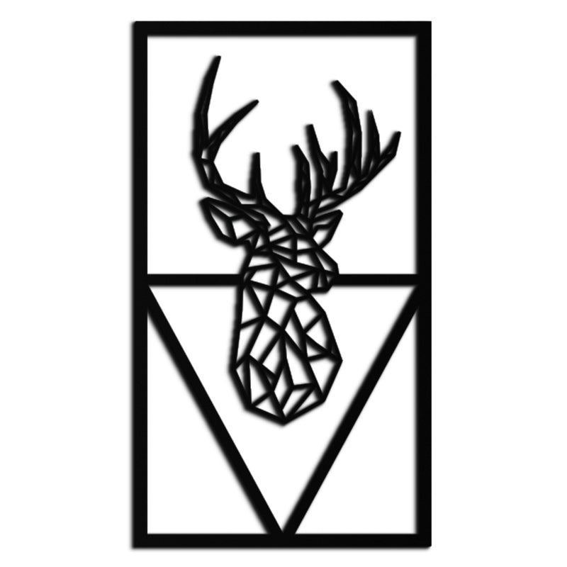 Geometric Deer Metal Wall Art - Modern Steel Wall Decor - KAF040