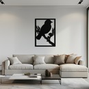 Bird on Branch Metal Wall Art - Modern Steel Decor for Home & Office - KAF043