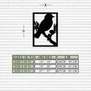 Bird on Branch Metal Wall Art - Modern Steel Decor for Home & Office - KAF043