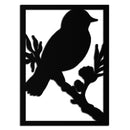 Bird on Branch Metal Wall Art - Modern Steel Decor for Home & Office - KAF043