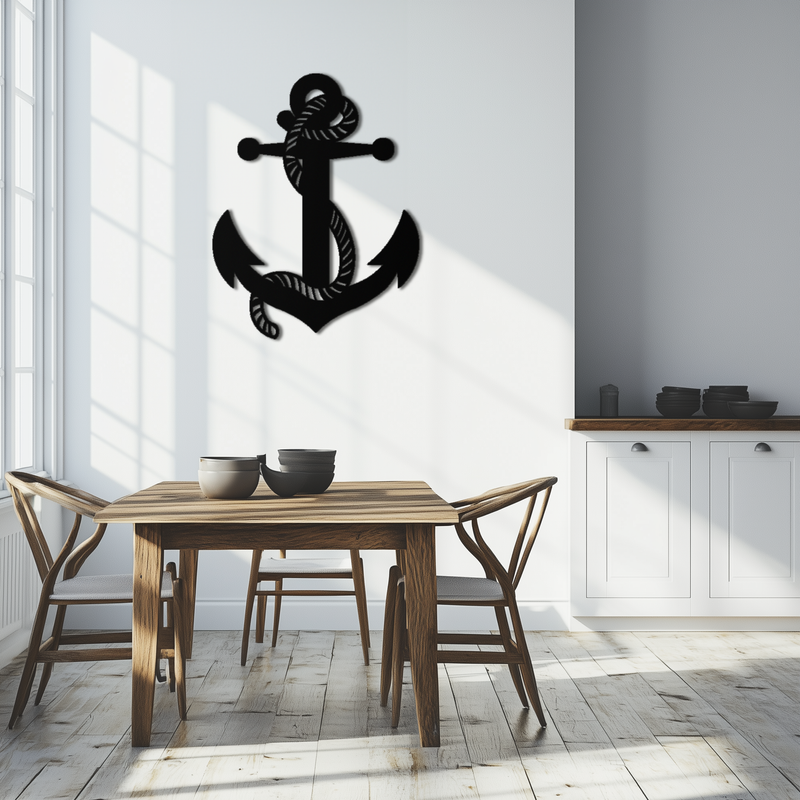 Nautical Anchor Metal Wall Art - Steel Wall Decor for Home and Office - KAF044