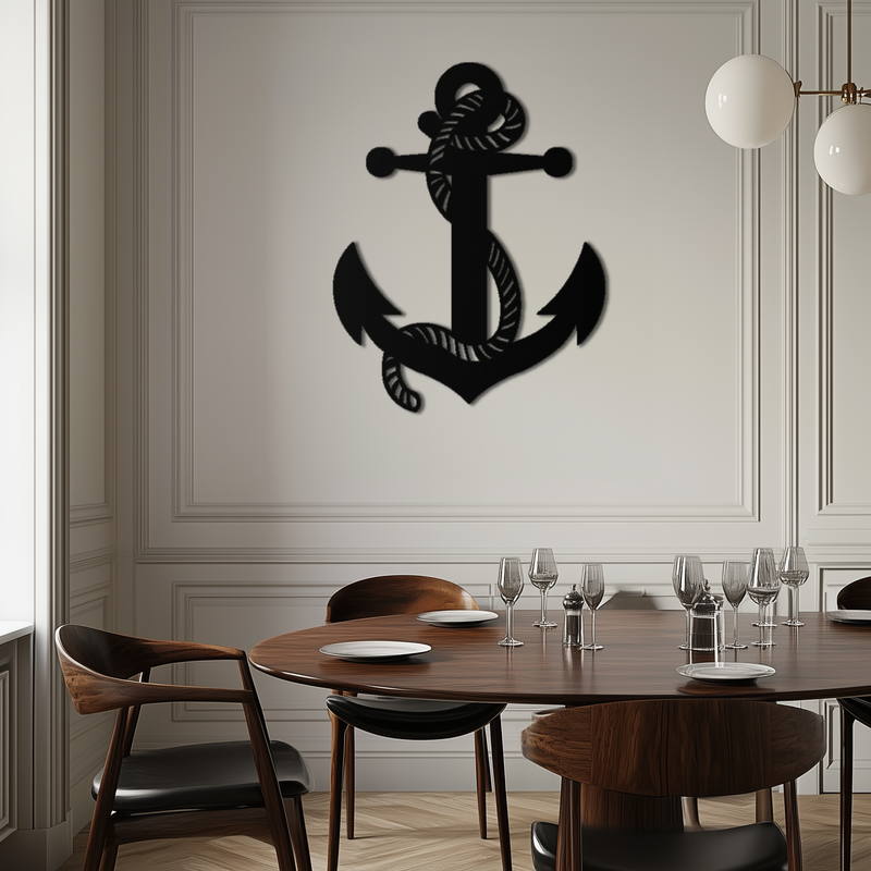 Nautical Anchor Metal Wall Art - Steel Wall Decor for Home and Office - KAF044