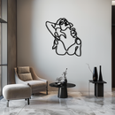 Minimalist Woman Metal Wall Art - Steel Wall Decor for Home and Office - KAF046