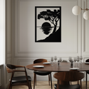 Sunset Tree Metal Wall Art - Nature-Inspired Steel Wall Decor - KAF047