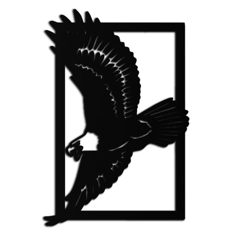 Majestic Eagle Metal Wall Art - Steel Wall Decor for Home and Office - KAF055