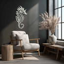 Elegant Seahorse Metal Wall Art - Ocean-Inspired Minimalist Decor - KAF057