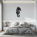 Elegant Seahorse Metal Wall Art - Ocean-Inspired Minimalist Decor - KAF057