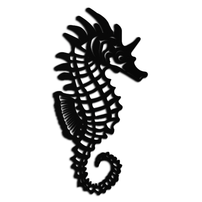 Elegant Seahorse Metal Wall Art - Ocean-Inspired Minimalist Decor - KAF057