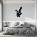 Majestic Eagle Metal Wall Art - Powerful Steel Bird Silhouette - KAF059
