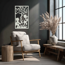 Playful Childhood Metal Wall Art - Nostalgic Minimalist Steel Decor - KAF060