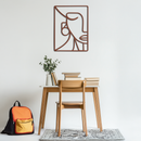 Abstract Face Metal Wall Art - Modern Minimalist Steel Decor - KAF063