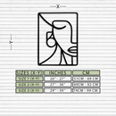 Abstract Face Metal Wall Art - Modern Minimalist Steel Decor - KAF063