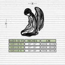 Ethereal Angel Metal Wall Art - Elegant and Serene Decorative Piece - KAF067