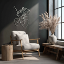 Abstract Feminine Line Art Metal Wall Decor - Minimalist Modern Design - KAF072