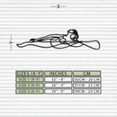 Reclining Woman Metal Wall Art - Minimalist Line Art Decor - KAF079