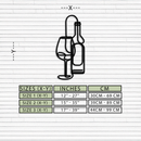 Wine Bottle & Glass Metal Wall Art - Modern Minimalist Bar Decor - KAF081