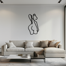 Abstract Female Line Art Metal Wall Decor - KAF082