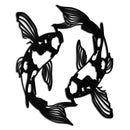 Koi Fish Yin Yang Metal Wall Art - Zen Inspired Steel Wall Decor - KAF083