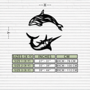 Dolphin & Marlin Metal Wall Art - Ocean-Inspired Modern Steel Decor - KAF084
