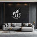 Bomb Hand Metal Wall Art - Edgy Modern Steel Decor - KAF085