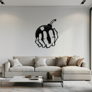 Bomb Hand Metal Wall Art - Edgy Modern Steel Decor - KAF085