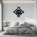 Samurai Wolf Metal Wall Art - Unique Warrior-Inspired Steel Decor - KAF087