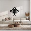 Samurai Wolf Metal Wall Art - Unique Warrior-Inspired Steel Decor - KAF087