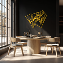 Abstract Tree Branch Metal Wall Art - Modern Geometric Steel Decor - KAF088