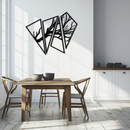 Abstract Tree Branch Metal Wall Art - Modern Geometric Steel Decor - KAF088