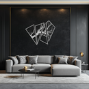 Abstract Tree Branch Metal Wall Art - Modern Geometric Steel Decor - KAF088