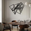 Abstract Tree Branch Metal Wall Art - Modern Geometric Steel Decor - KAF088