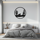 Howling Wolf Metal Wall Art - Rustic Nature-Inspired Steel Decor - KAF092