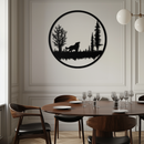Howling Wolf Metal Wall Art - Rustic Nature-Inspired Steel Decor - KAF092
