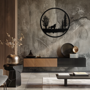 Howling Wolf Metal Wall Art - Rustic Nature-Inspired Steel Decor - KAF092