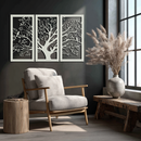 Tree of Life Metal Wall Art - 3-Piece Nature-Inspired Steel Decor - KAF093