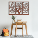 Tree of Life Metal Wall Art - 3-Piece Nature-Inspired Steel Decor - KAF093