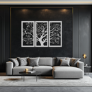 Tree of Life Metal Wall Art - 3-Piece Nature-Inspired Steel Decor - KAF093