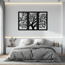Tree of Life Metal Wall Art - 3-Piece Nature-Inspired Steel Decor - KAF093