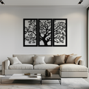 Tree of Life Metal Wall Art - 3-Piece Nature-Inspired Steel Decor - KAF093