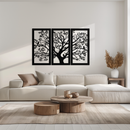 Tree of Life Metal Wall Art - 3-Piece Nature-Inspired Steel Decor - KAF093