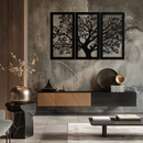 Tree of Life Metal Wall Art - 3-Piece Nature-Inspired Steel Decor - KAF093