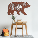 Mountain Bear Metal Wall Art - Nature-Inspired Wildlife Decor - KAF094