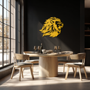 Roaring Lion Metal Wall Art - Fierce Jungle King Steel Decor - KAF095