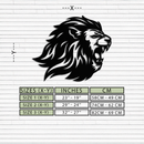 Roaring Lion Metal Wall Art - Fierce Jungle King Steel Decor - KAF095