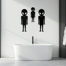 Alien Trio Metal Wall Art - Futuristic Sci-Fi Themed Wall Decor - KAF097
