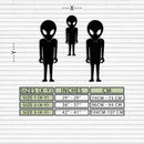 Alien Trio Metal Wall Art - Futuristic Sci-Fi Themed Wall Decor - KAF097