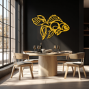 Abstract Fish Metal Wall Art - Modern Steel Wall Decor - KAF101